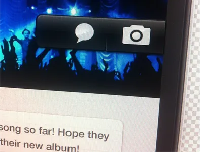 Comment/Photo app button dark design icon interface iphone ui
