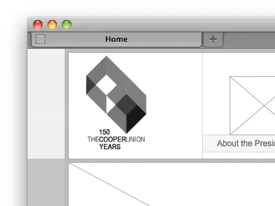 Cooper Union Microsite Prototype (in browser) axure high fidelity interactive prototype prototype rapid prototype wireframe