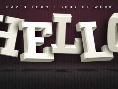 Mini Portfolio Header 3d header portfolio typography