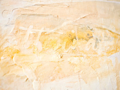 Yearning, Detail. calligraphy lettering painting texture