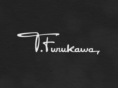 T. Furukawa v.2 logo script typography