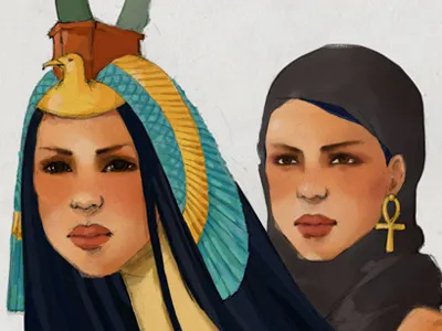 Sphinx hand drawn illustration myth