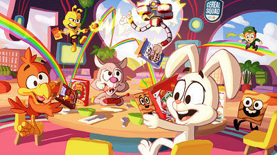 General Mills "Cereal Squad" animation character design illustration