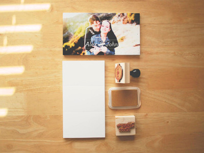 A&J - Save The Dates alex and john gold save the date stamps