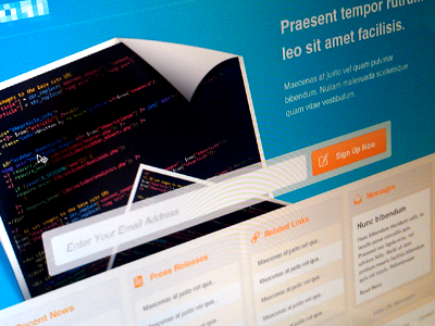 Software Company Home Concept button concept design experience field home page homepage icon interface test ui user ux web web design web page webpage