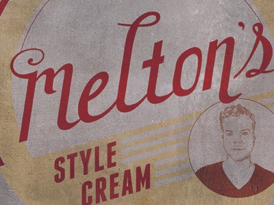 Melton's Style Cream Full design illustration lettering portrait typography