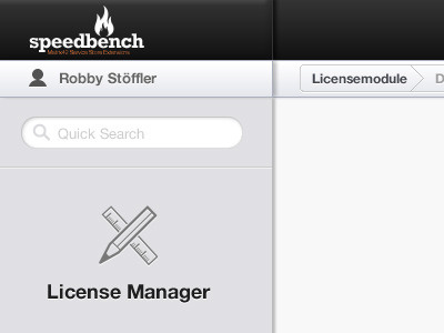 speedbench UI 0.1 app speedbench ui ux