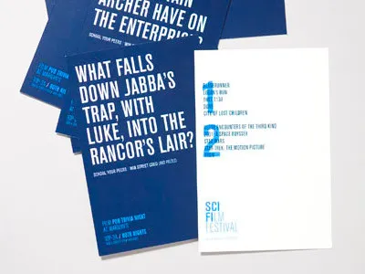 science fiction film festival festival identity postcards print
