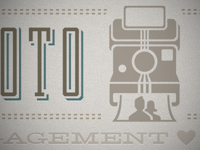 Vintage Polaroid Icon font icon type vintage web design
