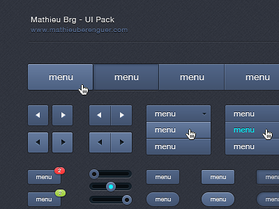 UI kit free PSD clean design france free hand kit mathieubrg menu odin pack paris psd scroll ui