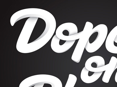Dope on Plastic black swash type white