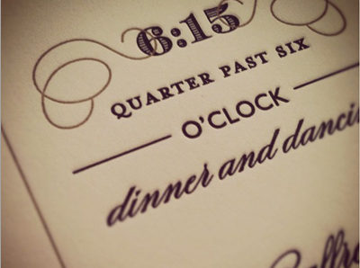 Sometimes I get fancy black gold letterpress type