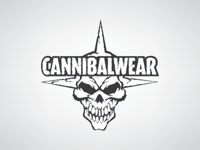 Cannibalwear cannibal grunge logo skull wear