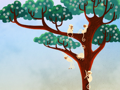 langur cute happy illustration langur monkeys