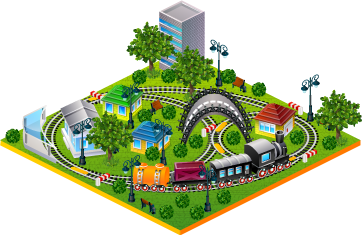 Railway (toy) for game game art game design railway toy vector