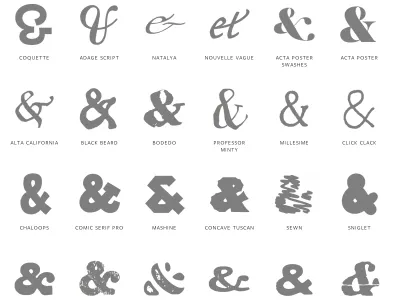 Amped ampersand typekit