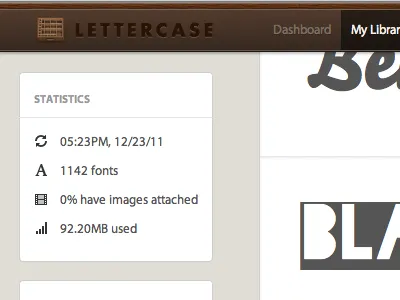 Latest Lettercase fonts interface lettercase ui