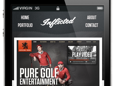 Responsive iPhone mockup interface iphone portfolio responsive ui
