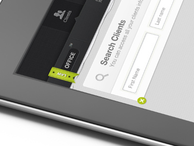 iPad Application application grey interface ipad lime ui ux yellow