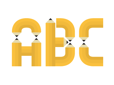 Pencil Type design illustration pencil type typography