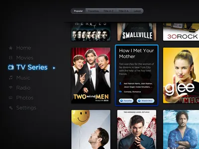 Media Centre #1 blue dark media media centre movies music photos radio tv series