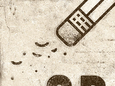 Hand Craft- Make More halftone illustration pen pencil print texture type