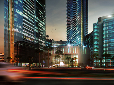 Towers Visualization 3d architecture visualization design light pos production render