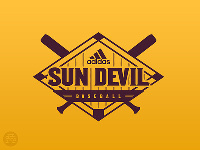 Launch Angle apparel arizona arizona state baseball design devil devils diamond home plate logo ncaa sports sun vintage
