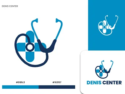 logo design concept for Medical logo abstract brand brand identity business logo creative logo denis center logo design identity logo design logo icon logo mark logobrand logodesigner logoideas logos logotype medical modern symbol vector
