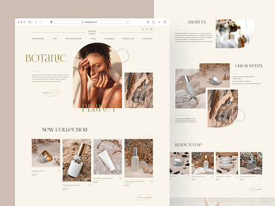 Botanical Planet concept beauty cosmetic design ecommerce landingpage ui web design