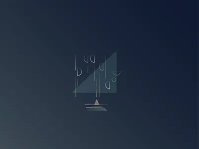 Maybe-tree-2-1 dark line mi minimal modern art night print tree