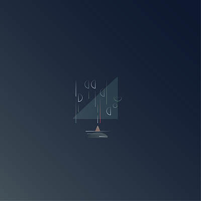 Maybe-tree-2-1 dark line mi minimal modern art night print tree