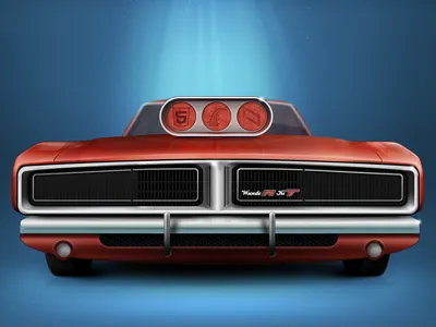 Wundercharger 6wunderkinder car chrome metal oldtimer orange red wunderkit