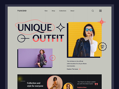 Fashion Website Landing Page Template apparel clothes clothing design e commerce fashion fashion e commerce fashion store home page hype beast landing page lookbook online shop streetwear style trending ui web design website website design