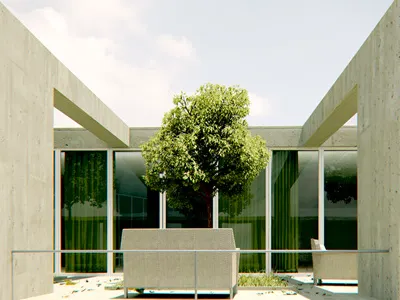 School Render 3d architecture design school visualization