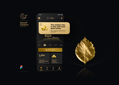 Case Study - Gold Investment App 👑 app banking black buy clear creative design dark finance gold gold app gold card golden minimalistic mobile app mobile bank premium design sell ui ux wallet