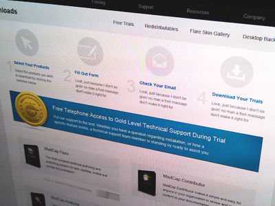 Trial Download Page button concept download icons product box switch ui user experience user interface ux web design web site website
