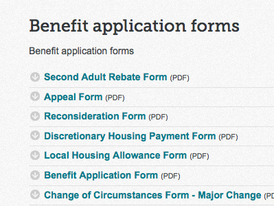 Benefit application forms arial green jadu map museo slab teal ui ux white