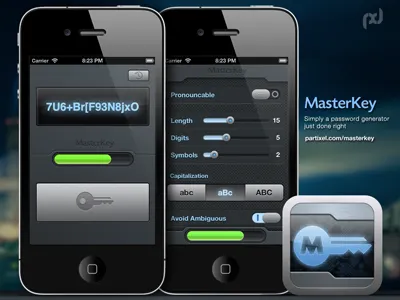 Masterkey UI circuit dark generator grid industrial interface ios key password tech ui