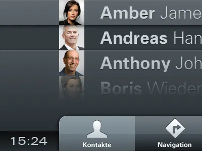 Car Assistant Gui Exploration address book addresses app car gui interface navigation touch