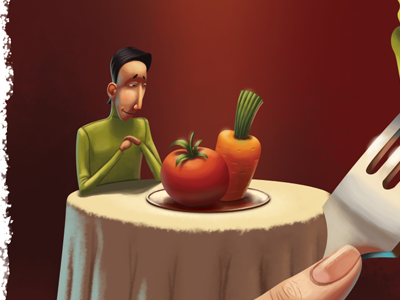 Vegans food illustration vegans