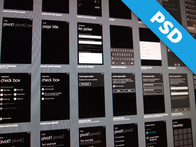 Windows Phone 7.x UI free psd ui windows phone 7