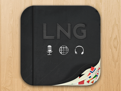 Language Icon prototype agenda app book flags headphones ios iphone microphone mutant milk