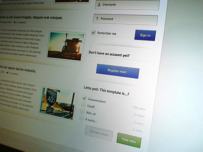 Clean template blue clean depth gray green grey template