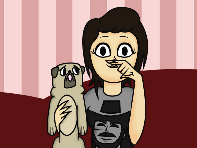 PUG LYFE 2d illustration lyfe moustache pug