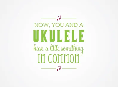 Ukulele font music type typography ukulele