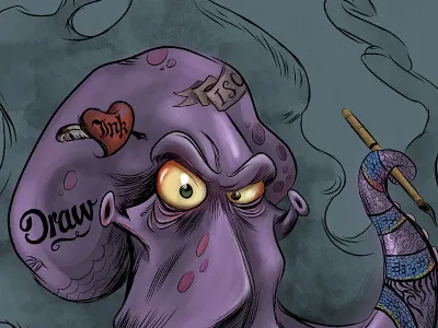 Artist, Ink thyself illustration octopus octopus illustration tattoo tattoo art