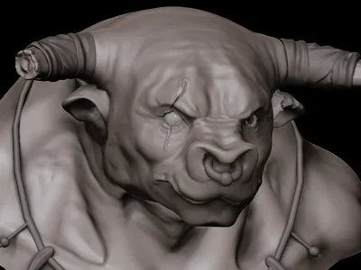 Tauren 3d character modeling design fantasy zbrush