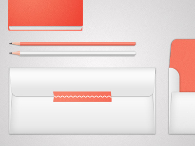 Branding materials annual corporate envelope identity letter letterhead logo minimal pencil report shadow simple visual white