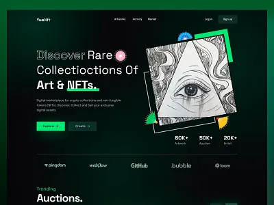 NFT Marketplace | UI/UX clean collections creative home page landing page marketplace nft nfts ui ux web website